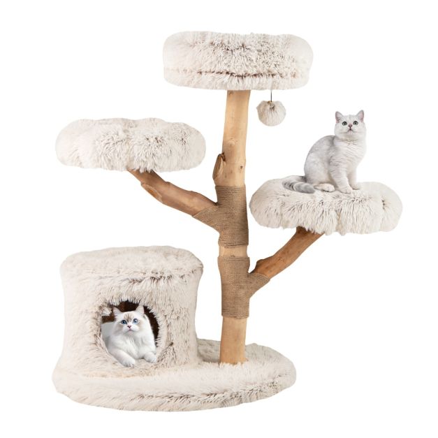 ARBRE A CHAT BOIS FLOTTÉ