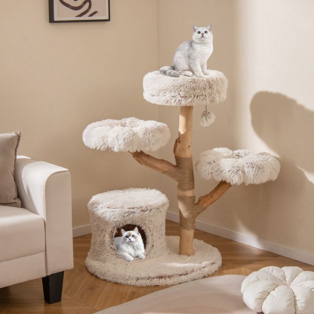 ARBRE A CHAT BOIS FLOTTÉ