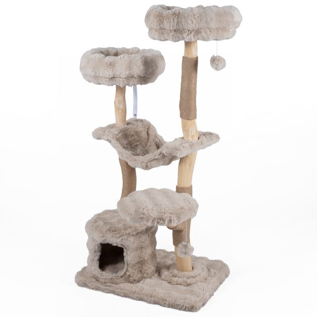 ARBRE A CHAT BOIS FLOTTÉ MODELLE XXL