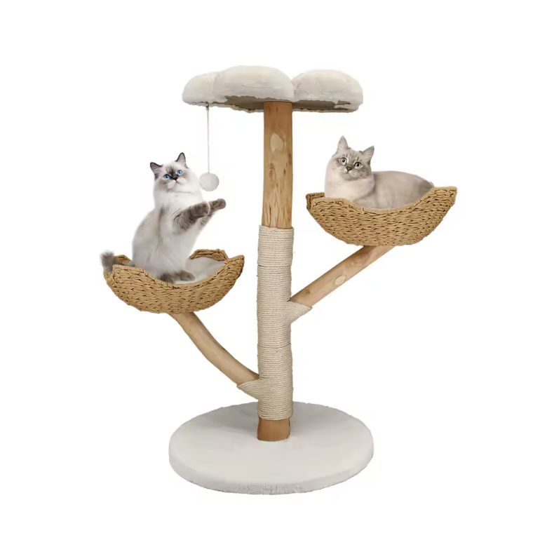 ARBRE À CHAT EN BOIS FLOTTÉ<br> "Le magnifique"