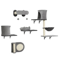 ARBRE A CHAT MURAL GRIS