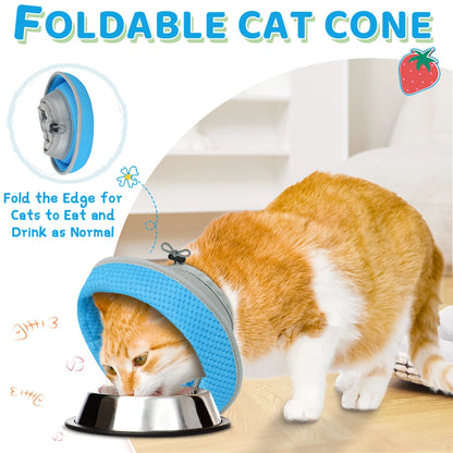 A plain pet protective cover, adjustable cartoon pet cone collar, anti-bite, anti-licking, wound anti-scratch, pet grooming head