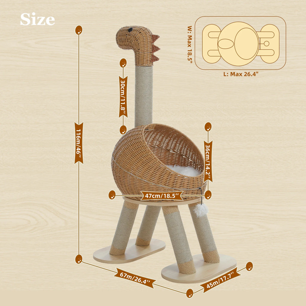 ARBRE À CHAT DESIGN <br> "Le dinosaure"