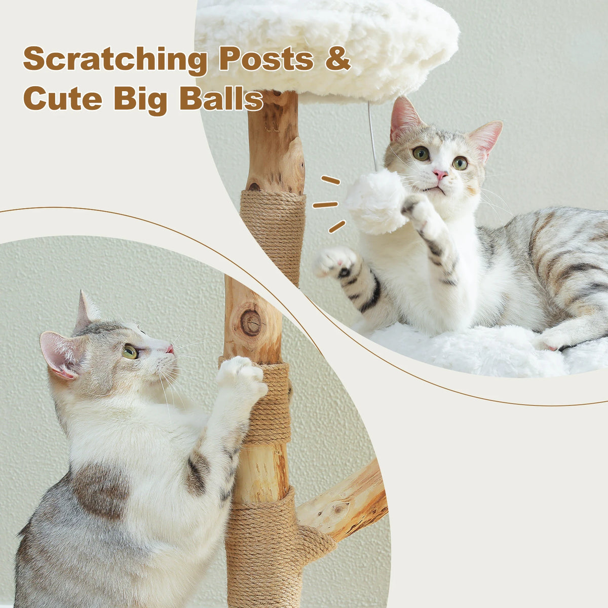 ARBRE A CHAT BOIS FLOTTÉ ALIEXPRESS 65.93