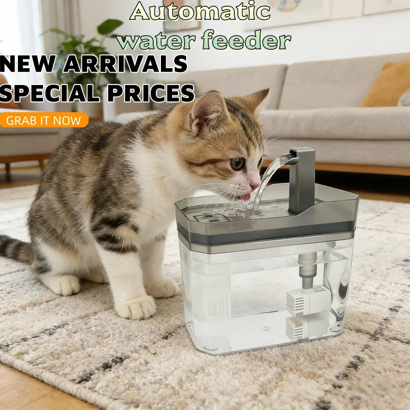 1.5L Cat Water Fountain Automatic Water Dispenser USB Live Circulation Filter Pet Drinker Quiet Pet Water Fountain Cat Small Pet