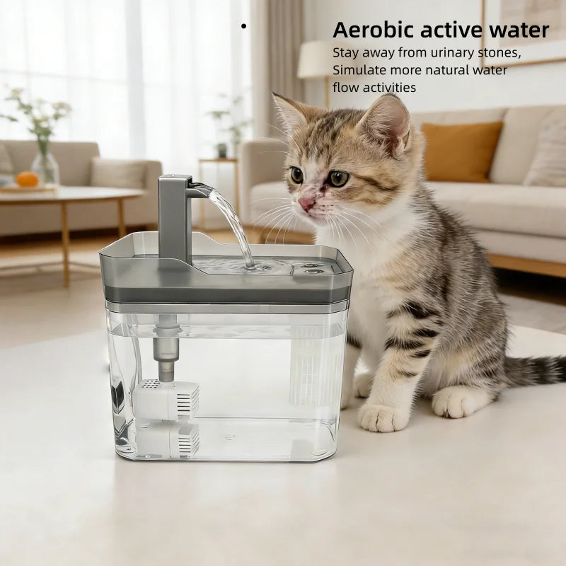 1.5L Cat Water Fountain Automatic Water Dispenser USB Live Circulation Filter Pet Drinker Quiet Pet Water Fountain Cat Small Pet