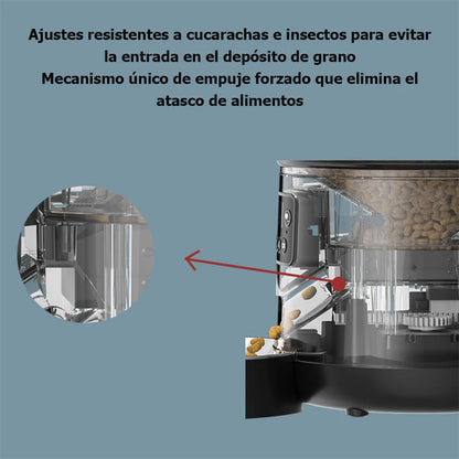 Automatic Pet Feeder 4L Automatic Cat Food Dispenser Smart Control Bug and Snag Resistant Cat Dog Timer Feeder