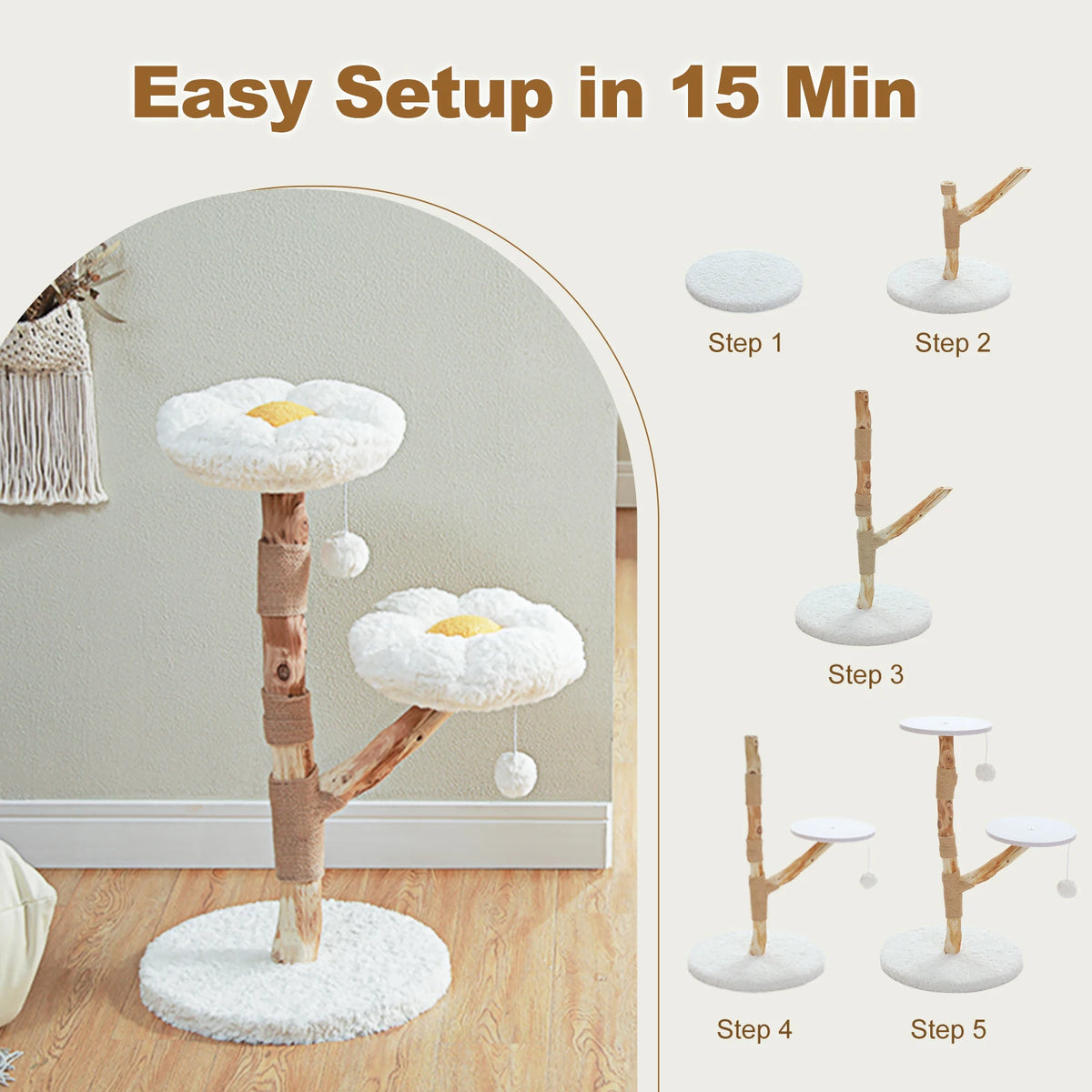 ARBRE A CHAT BOIS FLOTTÉ ALIEXPRESS 65.93