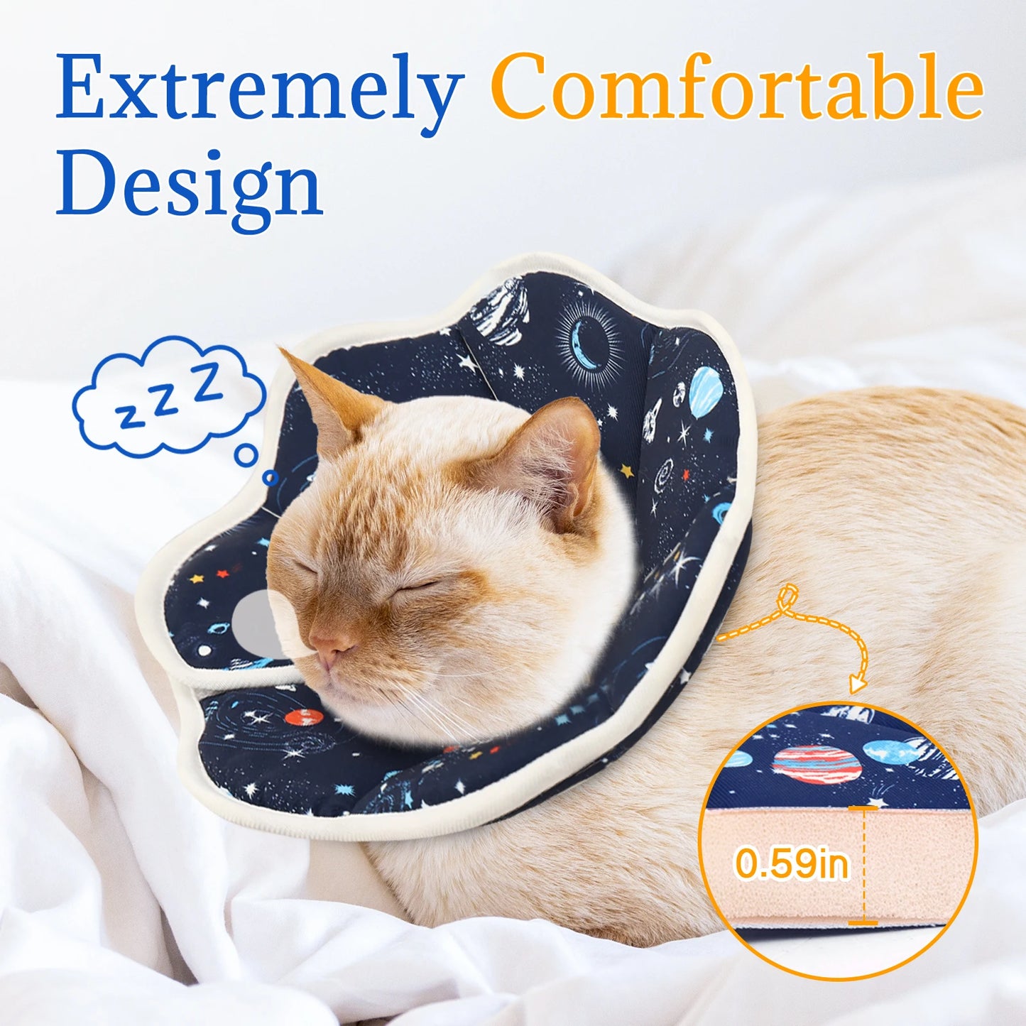 A new Elizabethan collar, stylish and high-value cartoon printed pet protective cover, dog protective cover, cat anti-licking st
