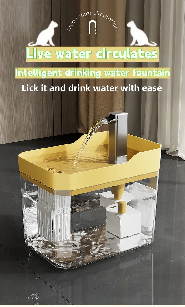 1.5L Cat Water Fountain Automatic Water Dispenser USB Live Circulation Filter Pet Drinker Quiet Pet Water Fountain Cat Small Pet