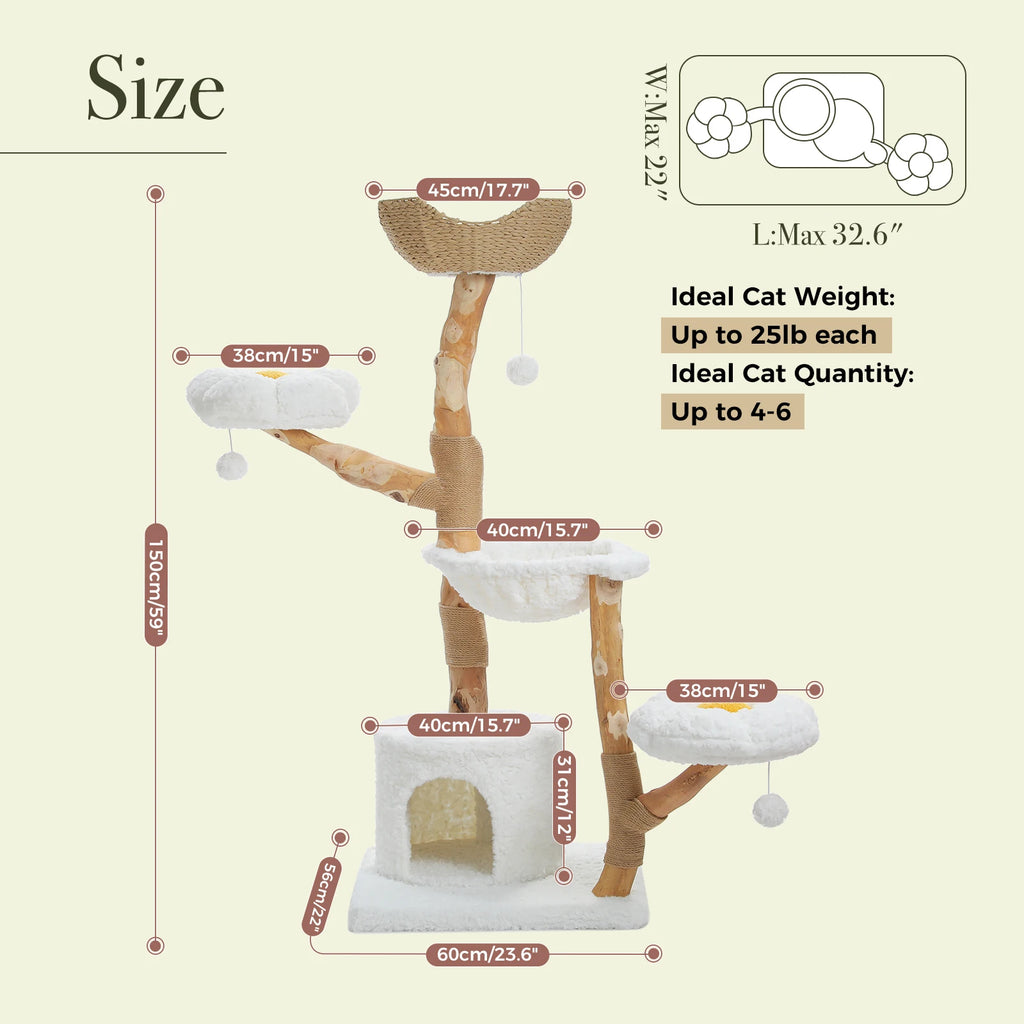 ARBRE A CHAT BOIS FLOTTÉ ALIEXPRESS 138.82