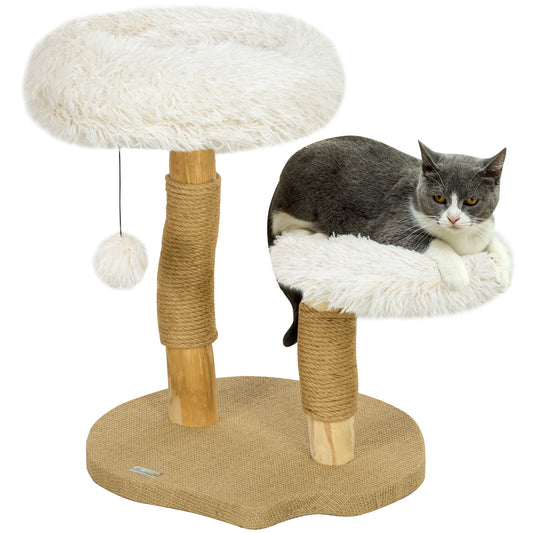 PawHut scratching post 61.5 cm tall cat scratching post with Playball, beds, scratch trunk