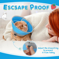 A plain pet protective cover, adjustable cartoon pet cone collar, anti-bite, anti-licking, wound anti-scratch, pet grooming head