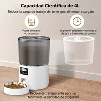 Automatic Pet Feeder 4L Automatic Cat Food Dispenser Smart Control Bug and Snag Resistant Cat Dog Timer Feeder