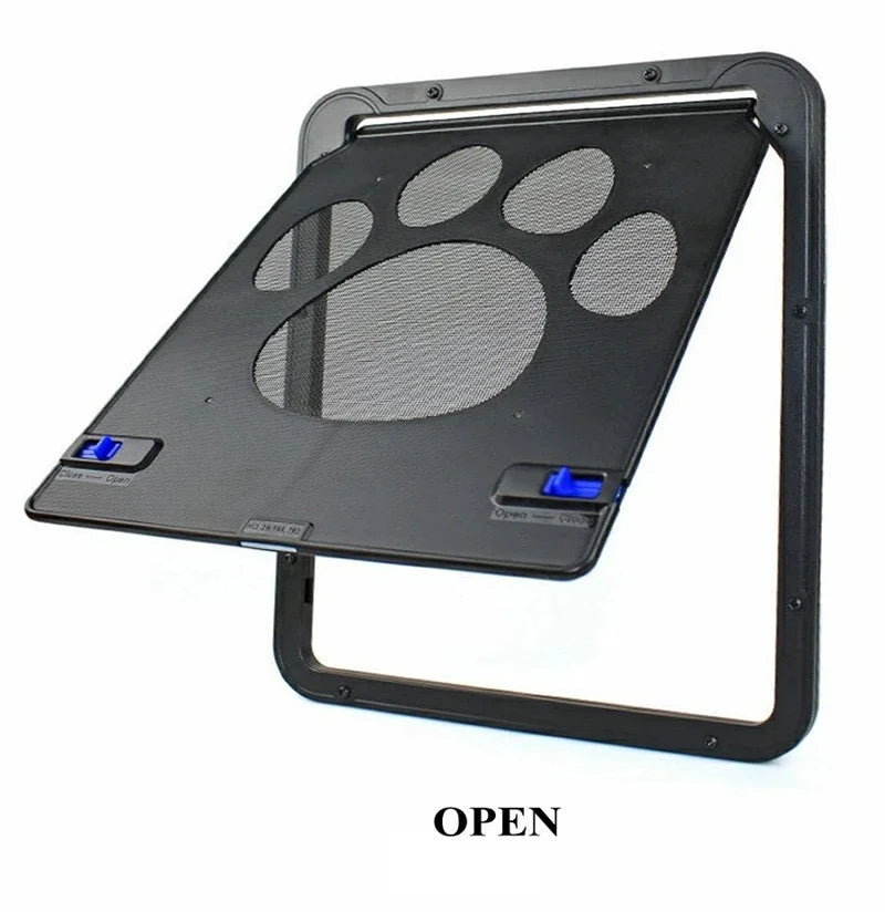 Pet Gate Cat Door Safe Lockable Magnetic Screen Outdoor Dogs Cats Window House Enter Freely Fashion Pretty Garden Easy Install