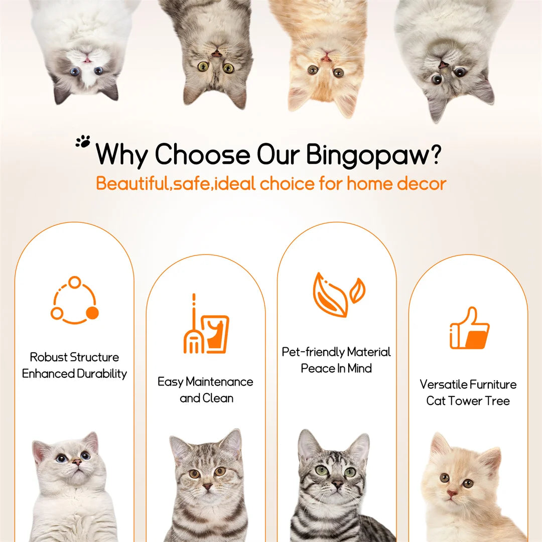 ARBRE À CHAT EN BOIS FLOTTÉ<br> "Le magnifique"