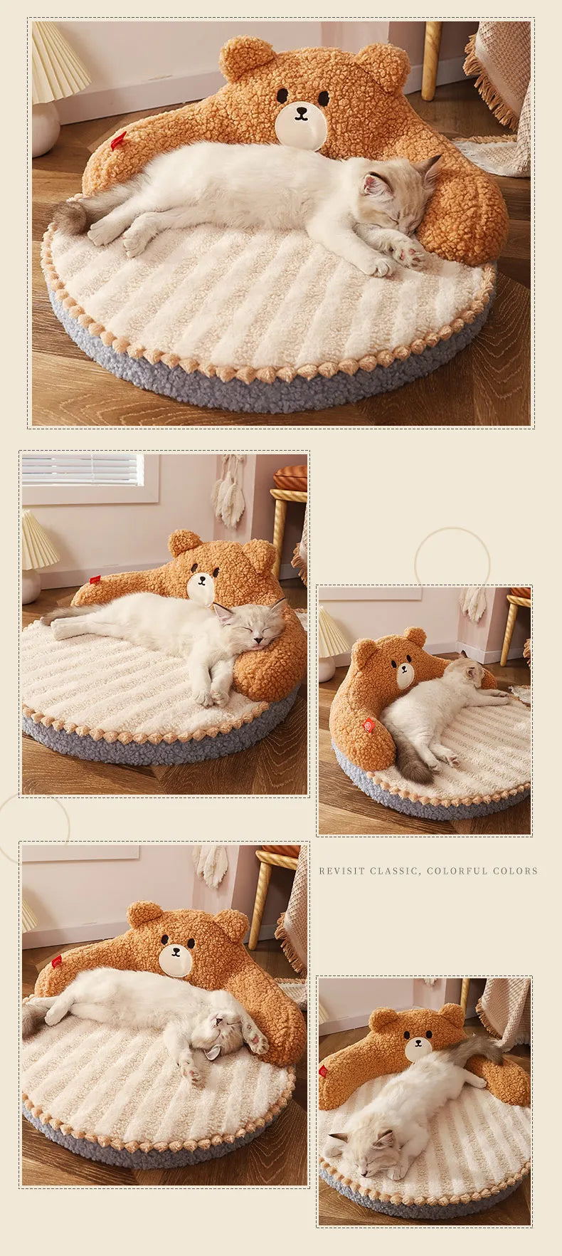HOOPET Winter Cat Bed Pet Pad Cushion for Small Medium Dogs Sleeping Beds Cats Durable Mat Removable Mat Pet Supplies
