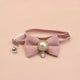 New Waffle Pet Collar Cute Bow Bell Cat Collar Retro Pearl Pendant Dog Collar Accessories