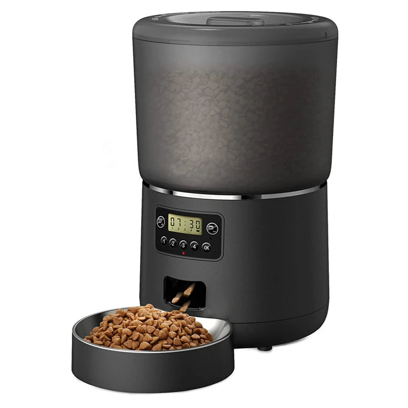 Automatic Pet Feeder 4L Automatic Cat Food Dispenser Smart Control Bug and Snag Resistant Cat Dog Timer Feeder