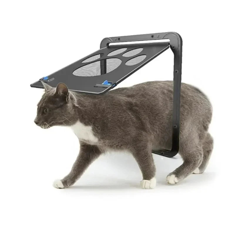 Pet Gate Cat Door Safe Lockable Magnetic Screen Outdoor Dogs Cats Window House Enter Freely Fashion Pretty Garden Easy Install