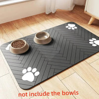S（little kitten ）、M、L bsorbent Pet Feeding Mat, Waterproof Placemat for Dog & Cat Food & Water Bowls, Quick-Dry Rubber Backing