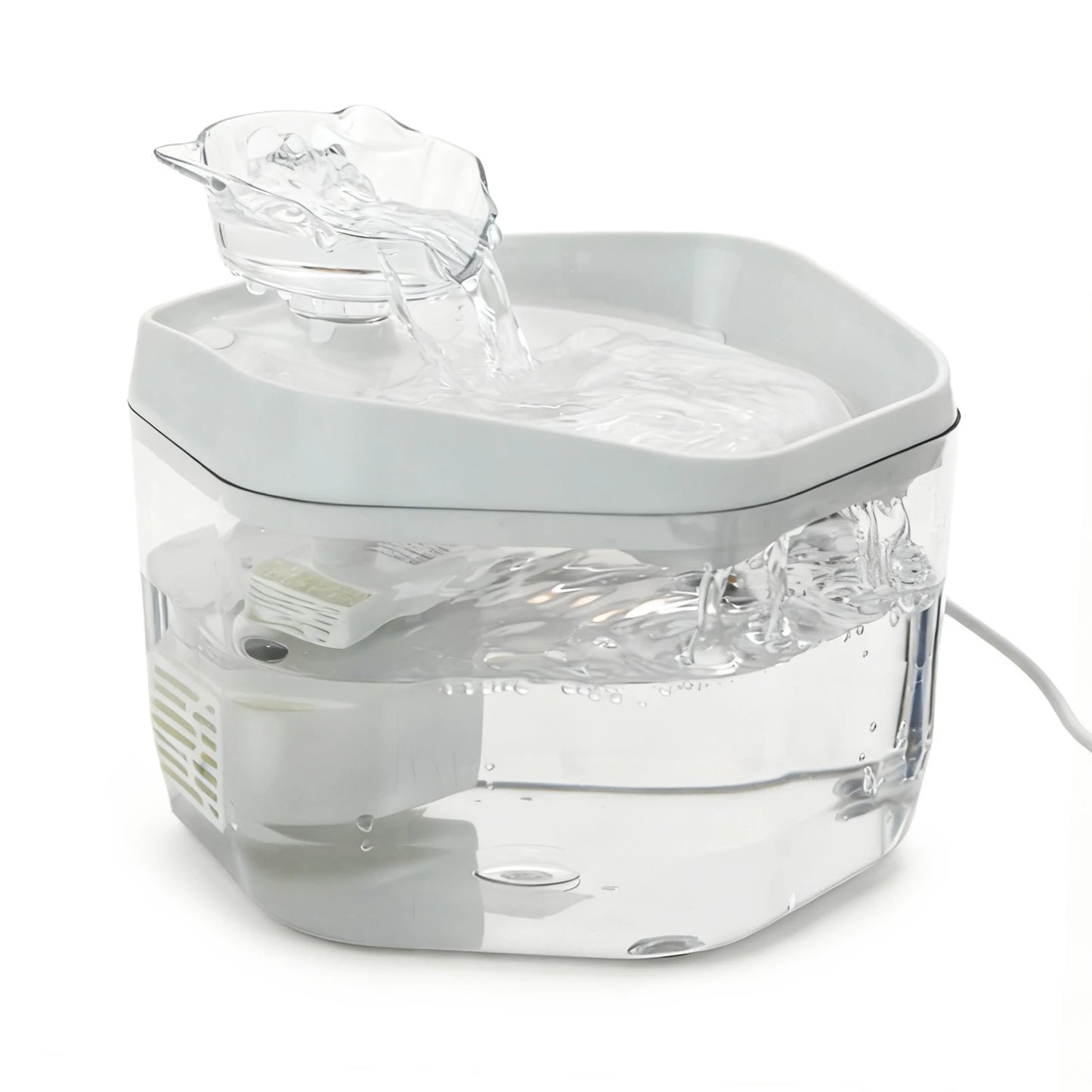 Cat Fountain 1.2L/42.23fl oz Cat Water Dispenser Pet Drinking Fountain, USB Powered - Suitable for Cats/Small to Medium Dogs