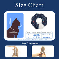 A new Elizabethan collar, stylish and high-value cartoon printed pet protective cover, dog protective cover, cat anti-licking st