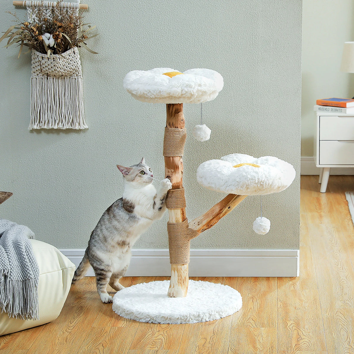 ARBRE A CHAT BOIS FLOTTÉ ALIEXPRESS 65.93