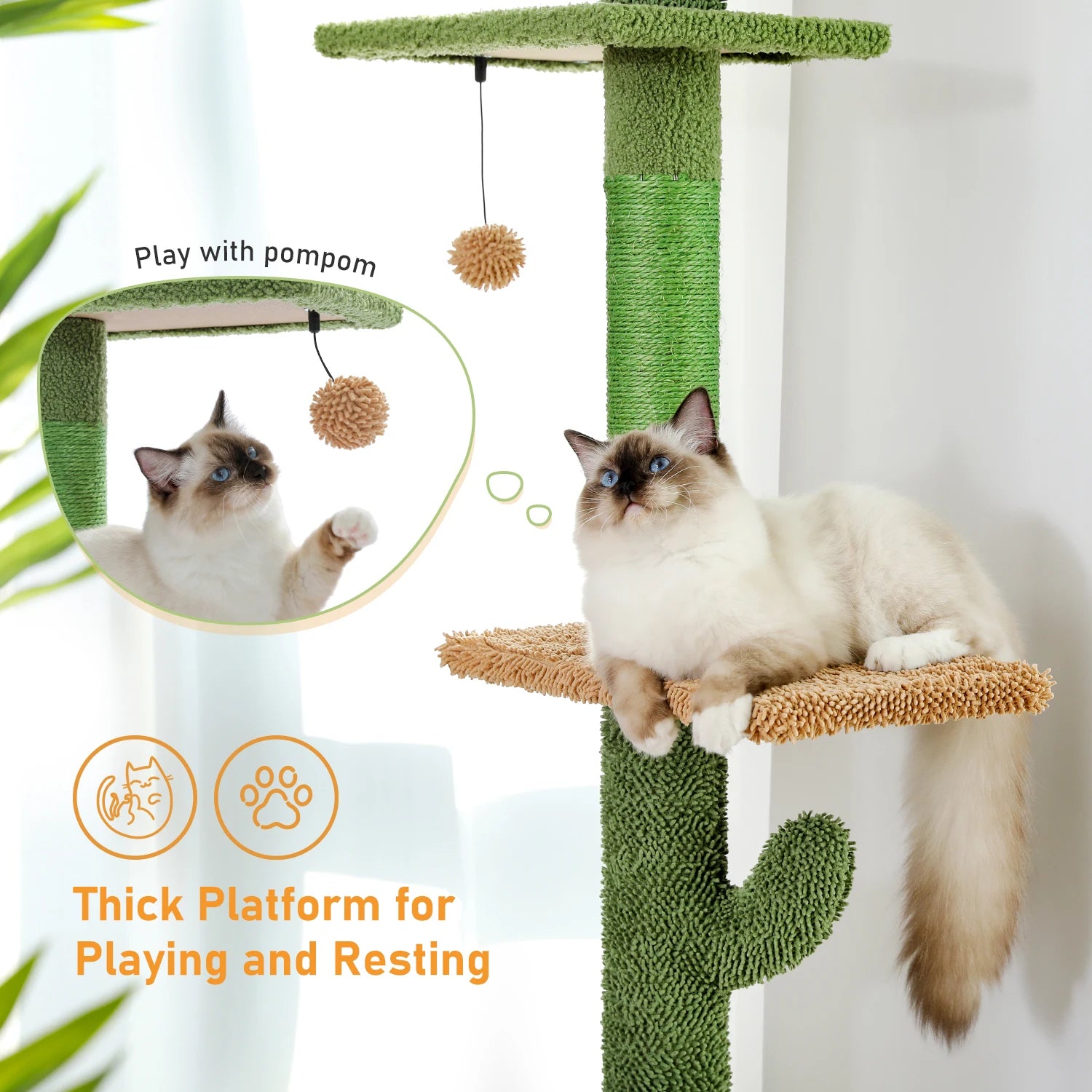 Arbre à Chat Cactus Vert F20229 - 229 cm