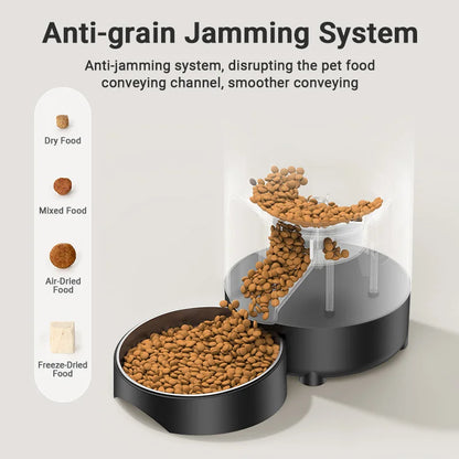 ROJECO Automatic Pet Feeder 2L Smart Cat Food Kibble Dispenser Wi-Fi App Remote Control Auto Dog Feeder For Cat Pet Accessories