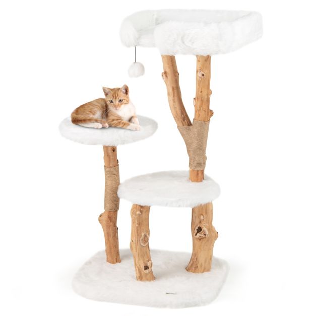 ARBRE À CHAT EN BOIS FLOTTÉ<br> "Les 3 pieds"