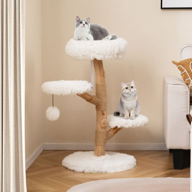 ARBRE À CHAT EN BOIS FLOTTÉ <br> "L'espiègle"