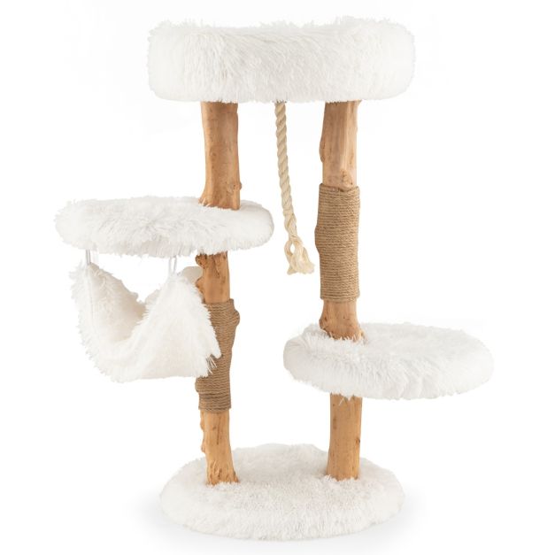 ARBRE À CHAT EN BOIS FLOTTÉ<br> "La balance"