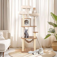 ARBRE A CHAT EN BOIS 3 PLATEAU