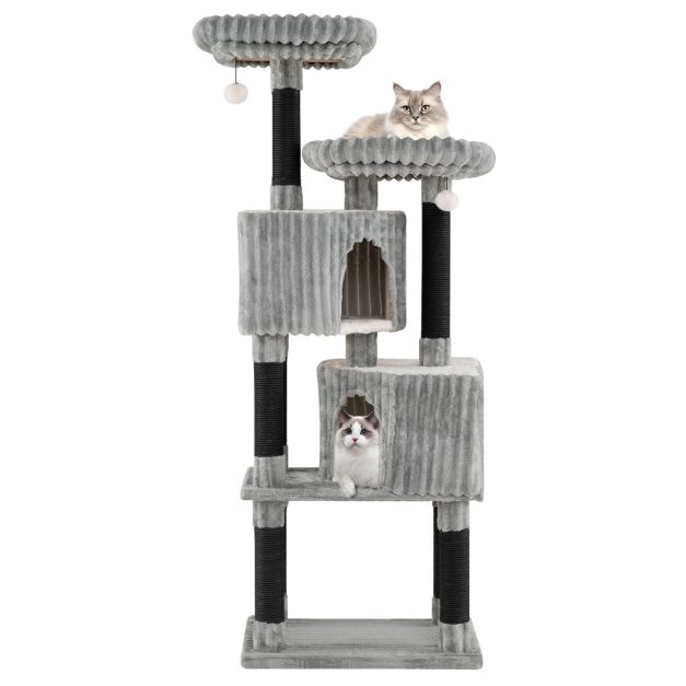 ARBRE A CHAT EN FAUSSE FOURRURE DE LAPIN