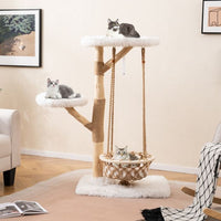 ARBRE A CHAT EN BOIS FLOTTÉ LA GRANDE BALANÇOIRE