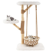 ARBRE A CHAT EN BOIS FLOTTÉ LA GRANDE BALANÇOIRE