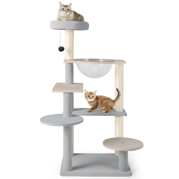 ARBRE À CHAT EN BOIS <br> "Le tranquille"