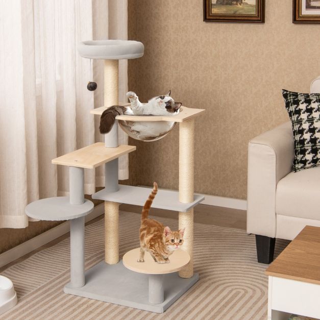 ARBRE À CHAT EN BOIS <br> "Le tranquille"