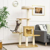 ARBRE À CHAT EN BOIS FLOTTÉ<br> "Le royaume des chats"