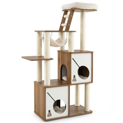 ARBRE À CHAT EN BOIS <br> "L'escalier en bois"