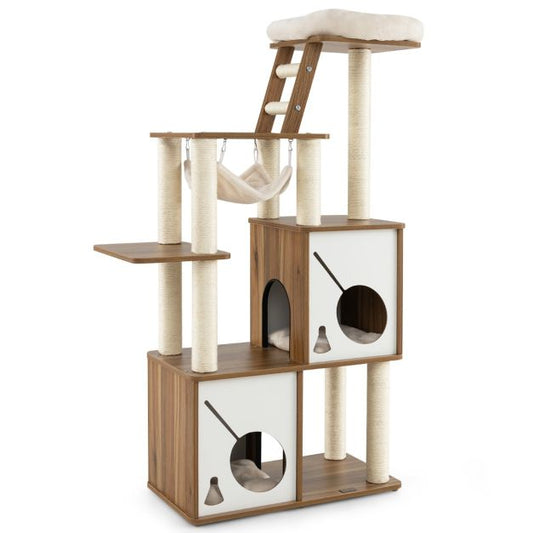 ARBRE À CHAT EN BOIS <br> "L'escalier en bois"