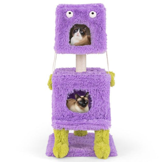ARBRE À CHAT DESIGN <br> "La créature mauve"