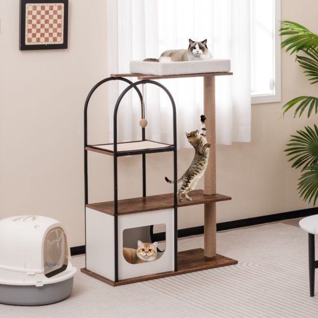 ARBRE À CHAT EN BOIS <br> "Non nommé"