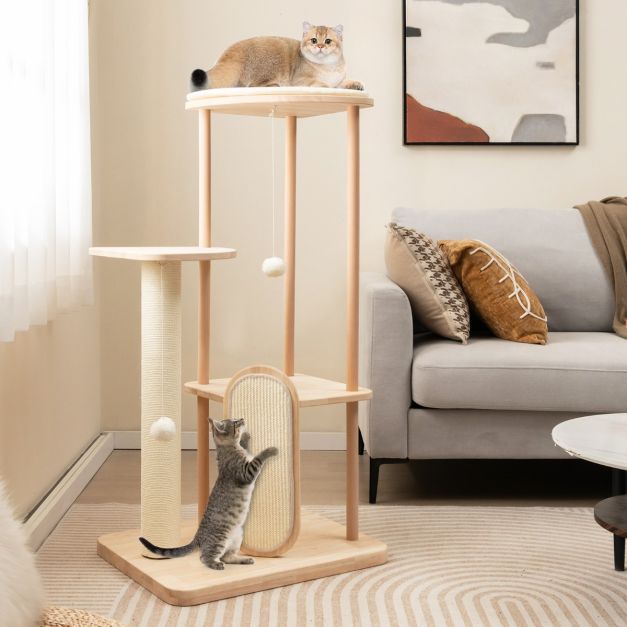 ARBRE À CHAT EN BOIS <br> "L'élégant arbre"