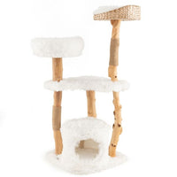 ARBRE À CHAT EN BOIS FLOTTÉ <br> "Le mystérieux"
