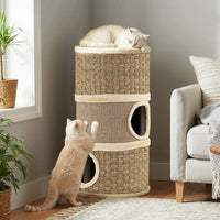 PANIER CHAT EN SISAL NATUREL 3 ETAGES