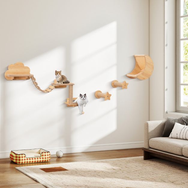 ARBRE A CHAT MURAL ETOILE