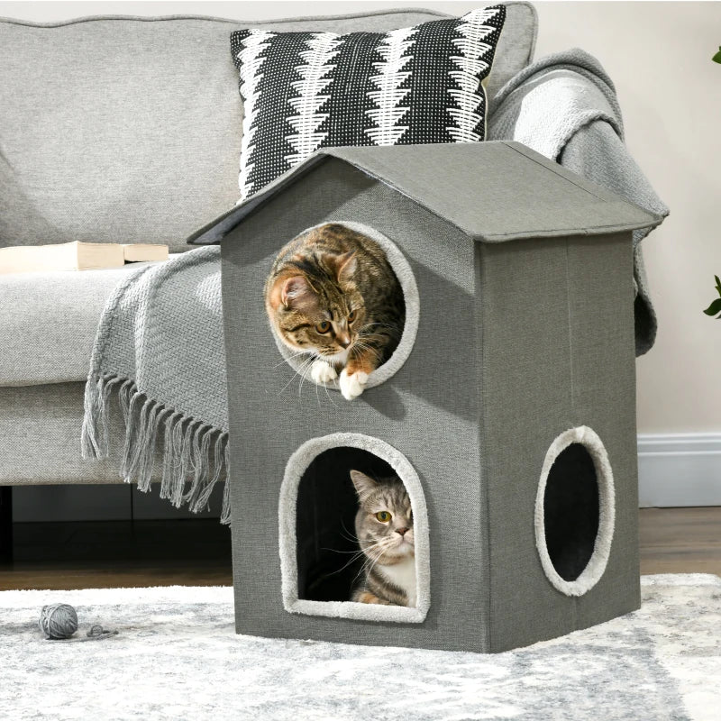 MAISON CHAT INTÉRIEUR À DEUX ÉTAGES