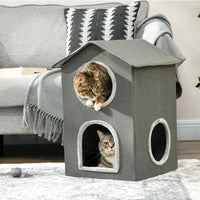MAISON CHAT INTÉRIEUR À DEUX ÉTAGES